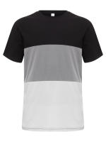 Camiseta deportiva de verano de manga corta con cuello redondo informal de talla grande para hombre, a juego con el color, a la moda para fitness - details 38
