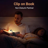 Luz De Lectura Mini LED Recargable De 3 Colores Lámpara Portátil Con Clip Iluminación Nocturna Ajustable Marcador Luz - details 0