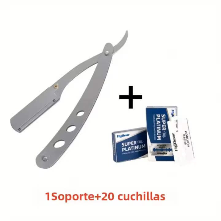Afeitadora Manual Para Hombres Con Hojas De Acero Inoxidable Plegables Cuchillo De Afeitar Antiguo Barbería Eliminación De Vello Corporal Y Facial - 1