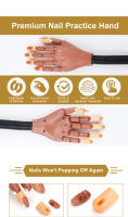 Maniquí De Uñas Acrílicas Para Principiantes Con Base Móvil Y Herramientas De Manicura Kit De Uñas Postizas Para Entrenamiento - details 1