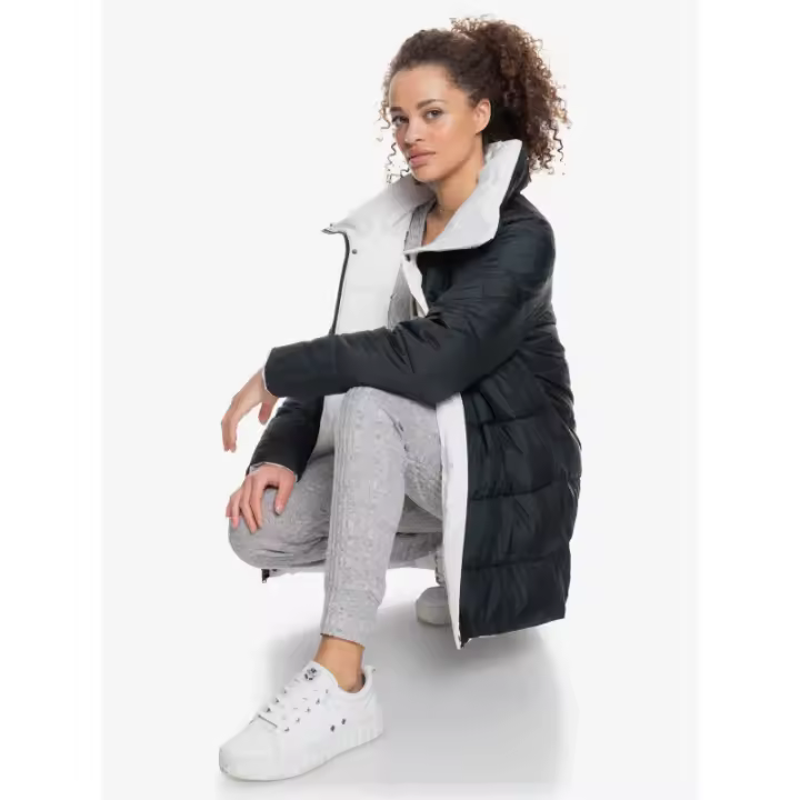 Roxy Abrigo Impermeable Mujer - Acolchado Interior - Diseño Invertido - 1