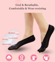 Calcetines De Cinco Dedos Para Mujer En Verano Sección Delgada De Terciopelo Sin Enganches Calcetines De Barco Cruzados Invisibles Para Mujer - details 15