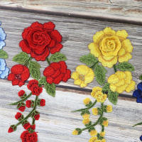 1PC Parche Bordado De Floral Para Ropa Patch De Rosa Tamaño 30cm * 13.5cm Accesorios De Costura Hechos a Mano Y Ecológicos - details 20