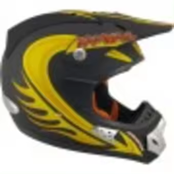 CASCO OFFROAD KAMVAL HK8 NEGRO / AMARILLO - 1