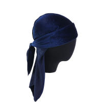 Nuevos Durags De Veludo Unisex Tapete Turban Breathable Sombrero Largo Pirata Cabeza Hip Hop Bandana Para Hombres Y Mujeres - details 18