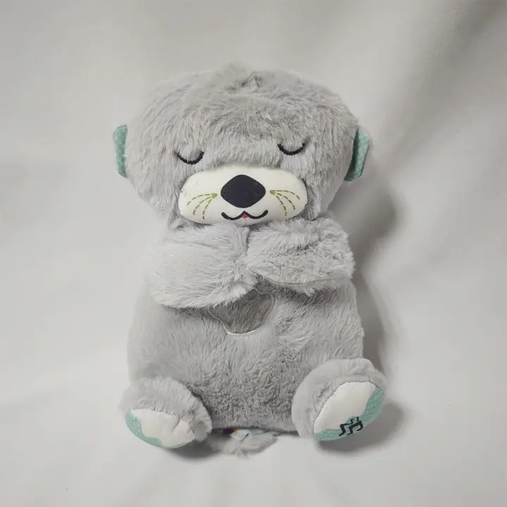 Oso De Peluche Musical Con Luz Y Sonido Para Bebés Otter Dormir Y Jugar Compaño Suave Sensory Cómodo Regalo Para Recién Nacidos Unisex Tamaño 25-30cm Material Plush Relleno De Algodón Ecológico - 1