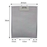 Filtro De Malla Metálica Para Extractor De Cocina Tamaño 350x285x9mm Color Plata Filtro De Aceite Para Aspiradora De Horno - details 17