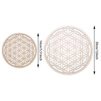 Manta De Energía Flower of Life 8 Estilos Signo De Pared De Madera Decoración Para El Hogar Cortes Láser Hechos a Mano Tamaño 30x30cm - details 2