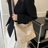 Bolso De Hombro Para Mujer Vintage De Color Sólido Moda Con Correa Ancha Y Gran Capacidad Bolso Cruzado De Estilo Buceo - details 25