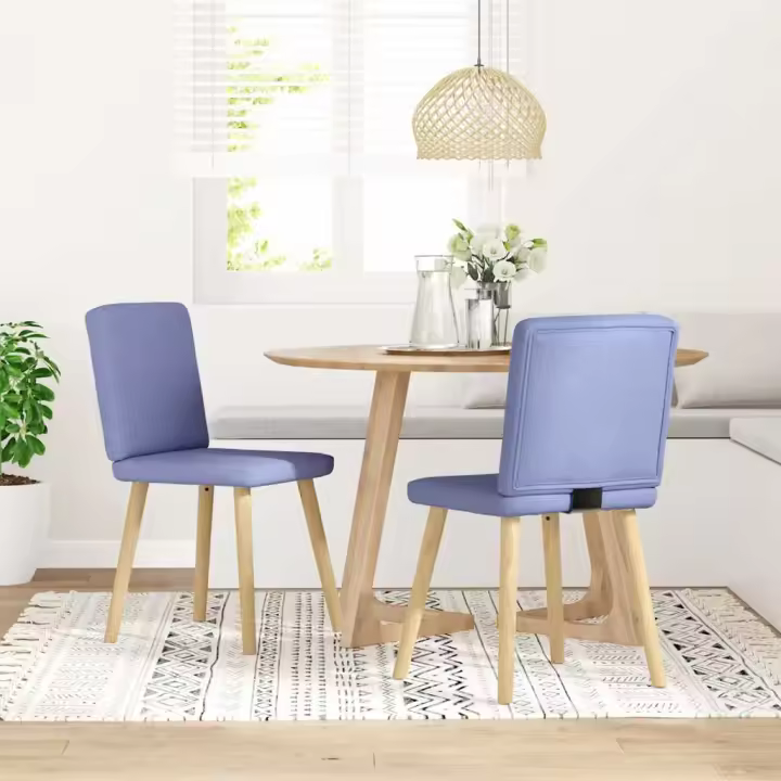 vidaXL Sillas de comedor 2 uds tela en color Gris nube/Crema/Lino y más | cómodas modernas ergonómicas para comedor cocina salón hogar - 1