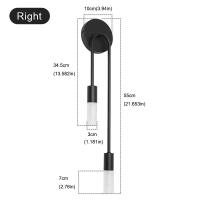 Lámpara De Pared Nórdica De Lujo Moderna Minimalista LED Negro Y Oro Creativa Fondo De TV Pasillo Dormitorio Lámpara De Noche - details 8