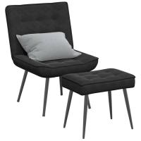 vidaXL Sillón de relax con reposapiés terciopelo en color Gris claro/Rojo vino tinto/Amarillo y más - details 9