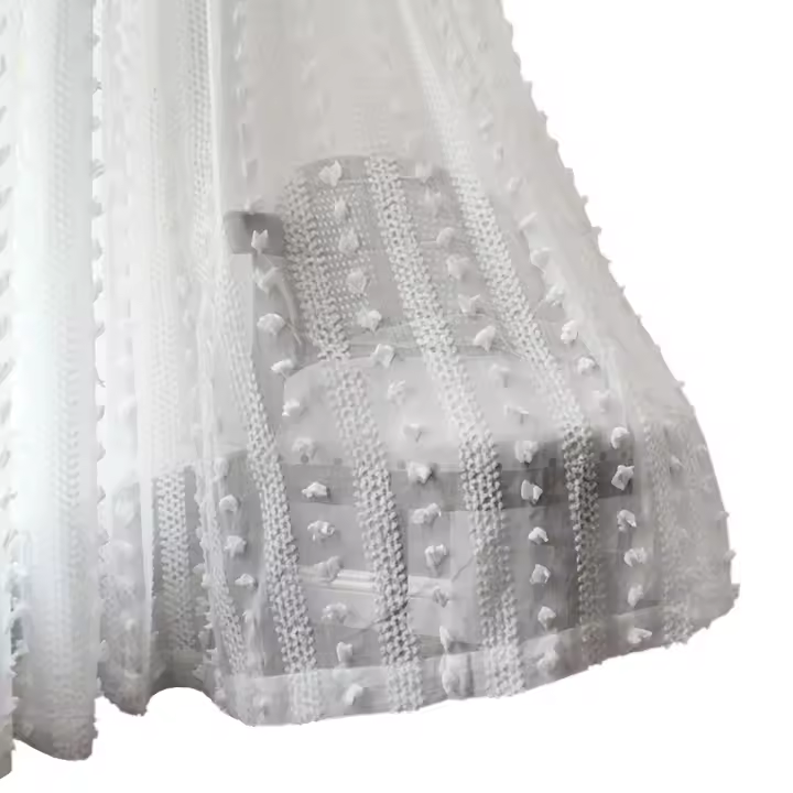 Cortina De Tules Suave Y Dulce Para Decoración De Habitaciones De Niñas Con Bolitas De Peluche Rod Pocket Translúcida Para El Hogar - 1