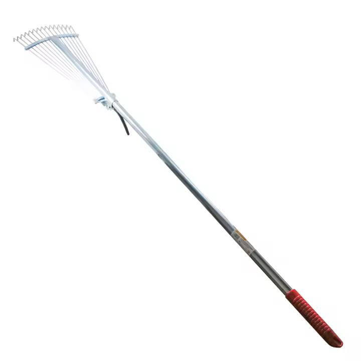 Wurko Rastrilla Ajustable para Jardinería con Mango Extensible y 15 Dientes Redondos - 1