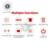 Termómetro Digital De Contacto TA611A/B Mini Para Temperatura Con Pantalla LCD Medidor De Temperatura C/F Para Interior - details 3