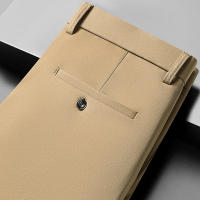 Pantalones Casuales Para Hombre Verano 29-42 Mallas Elásticas Suaves Y Frescas Sin Hierro Estilo Recto Ligeros Para El Día - details 56