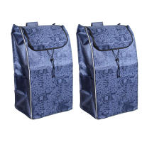 Bolsa De Almacenamiento De 72L Para Carro De Compras Con Bolsillos Laterales Y Cremallera Oxford Impermeable Para Cocina - details 0