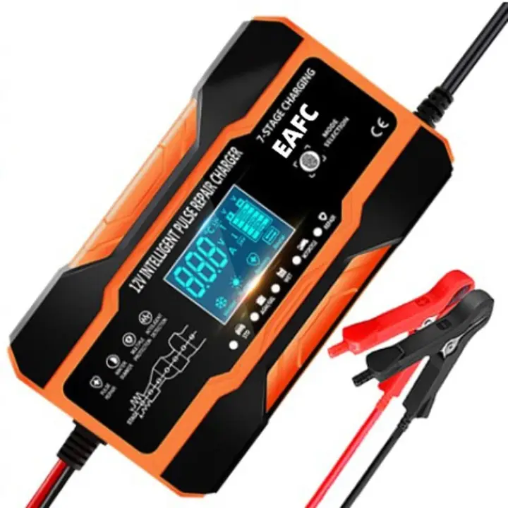 Cargador De Batería Para Coche EAFC 12V 12A 240W Automático Con Pulso Reparación Adecuado Para Coches Motocicletas AGM GEL WET Plomo Ácido - 1
