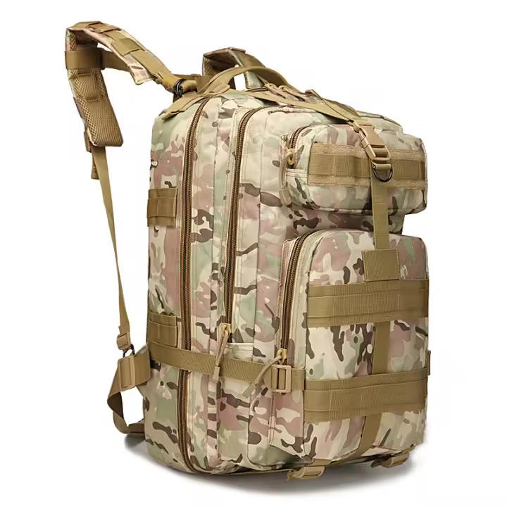 Mochila de viaje para Aire Libre, montañismo, acampada, Militar camuflaje, mochila táctica, mopila Grande 3P de 45L - 1