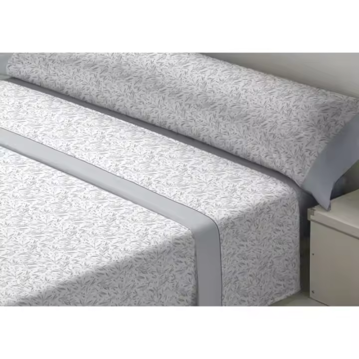 D'Or - Juego de Sábanas D'Or TILA Gris Cama de 135 Franela - 1