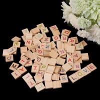 100X Azulejos De Madera Con Letras Y Números Colores Para Manualidades Juguete - details 2