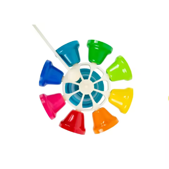 Small Foot Carrusel Montessori con 8 Campanas de Colores y Partitura Musical - 1