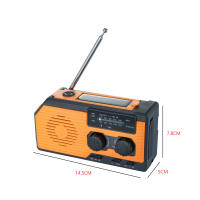 Radio Portátil De Mano Con Crank Solar Y USB 5000mAh LED De Emergencia Flashlight  AM/FM/WB NOAA Weather Radio Para Exteriores - details 15