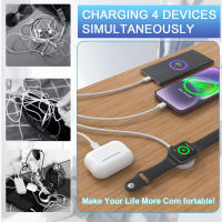 Cargador Magnético Rápido Para Apple Watch Y iPhone Cable Multiusos Compatible Con Reloj Apple 4 En 2 Cargador De Pulsera - details 2