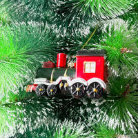 6 SURTIDOS DE COLGANTE TRENES NAVIDEÑOS, 6 SURTIDOS 10X4,5X9 CM Decoración de Navidad de locomotora roja, verde y negra. Decoracion para Arbol de Navidad, Tren para Colgar en  Navidad - details 3
