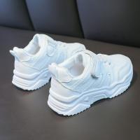 Zapatillas De Deporte Para Niños Y Niñas Blancas Transpirables Talla 26-37 Zapatos Deportivos Todoterreno Para Primavera Corrida Con Cordones Y Hebilla Material Superior De Cuero PU - details 12