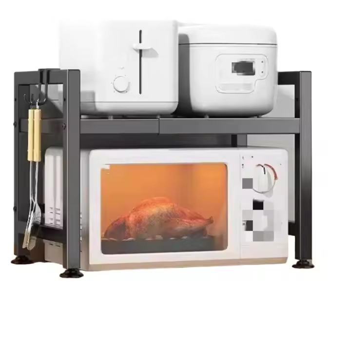 ESTANTERIA MICROONDA DE METAL AJUSTABLE Soporte de estante para microondas multifuncional , ESTANTE Extensible COCINA especiero, estante horno Estante de almacenamiento Estante para condimentos 2 blandas o 1 - 1