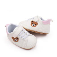 Zapatos Blancos Para Bebé Con Diseño De Oso Casual Antideslizantes Primera Caminata Para Niño Y Niña Toddler Non-slip Newborn - details 8