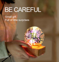 Lámpara De Ambiente LED 3D Con Efecto De Fuego De Artificio Luz Nocturna Colorida Para Decoración De Hogar Lámpara Colgante De Bola De Vidrio Estilo Cielo Estrellado - details 1