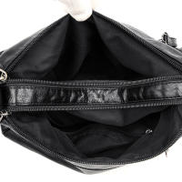 Bolso Bandolera Negro Con Correa Ajustable Y Compartimento Con Cierre De Cremallera Para Viajes Bolso De Hombro Para Mujer - details 4