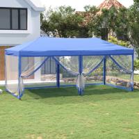vidaXL Carpa para Fiestas Plegable con Paredes 3x6 m Cenador Color Antracita,  Taupé,  Azul y mas - details 2