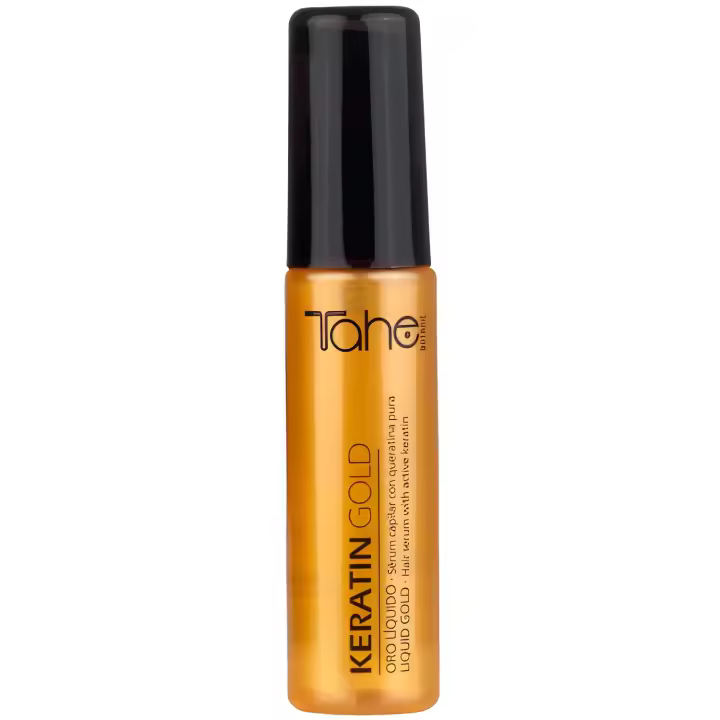 Tahe B.A.-Sérum Keratin Gold con Queratina, Células Madre Vegetales Activas y Aceite de Argán para Tratamientos Pelo 30 Ml. - 1