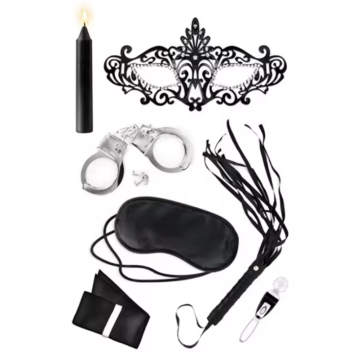 TOYJOY KIT INICIACIÓN FETISH DREAM SET JUGUETES SEXUALES ESPOSAS LATIGO VIBRADOR ANTIFAZ - 1