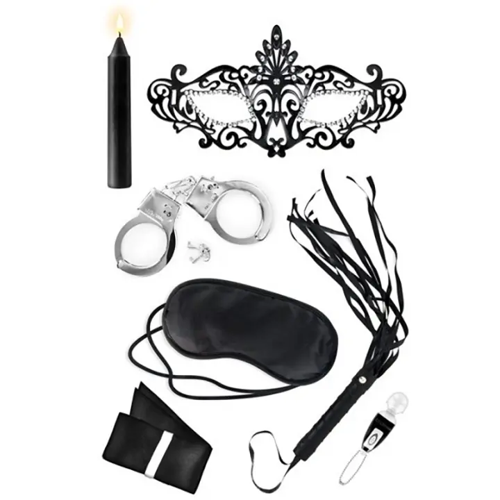 TOYJOY KIT INICIACIÓN FETISH DREAM SET JUGUETES SEXUALES ESPOSAS LATIGO VIBRADOR ANTIFAZ - 1