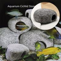 1 Pieza De Piedra De Cichlid Para Acuario Ornamento De Piscina Decoración De Tanque De Acuario Cerámica Para Cría De Camarones - details 1