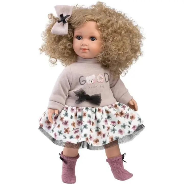 Llorens Muñeca Elena 35 cm rubia con pelo rizado Llorens 53549 - 1