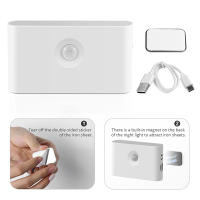 Lámpara Nocturna LED Con Sensor De Movimiento Inteligente Protección Ocular Para Dormitorio Baño Pasillo Camping Luz De Armario Rectangular Recargable - details 4