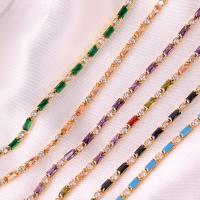 Pulsera De Lujo Arco Iris Iced out Con Zirconia Para Mujer Ajustable Y Charm Bracelets Moda Hippie Joyería Regalos - details 7