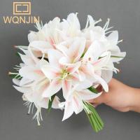 WQNJIN 20 Cabezas De Lirio Artificial Flor Simulada Para Decoración De Hogar Y Bodas Regalo De Flores Decorativas De Lirio - details 4