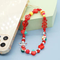 Go2bohoDiy Collar De Bola De Letras De Amor Y Sonrisa Accesorio De Joyería Lindo Cadena De Teléfono Para Fiesta Casual/Sporty Compatible Con Todas - details 0