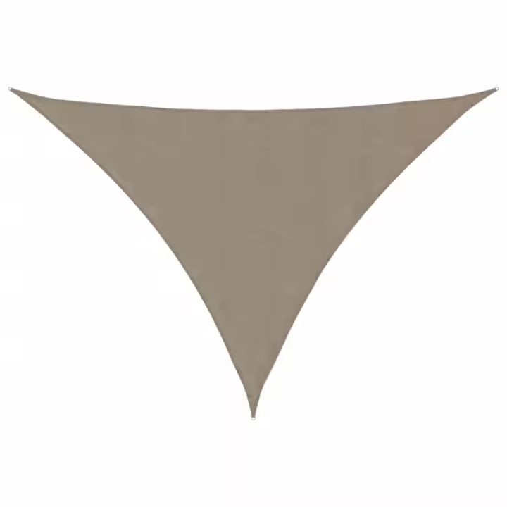 Toldo de Vela lona triangular Oxford gris taupe 2,5x2,5x3,5 m - 1