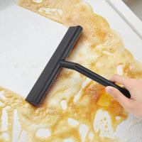 Cepillo De Ducha Para Vidrio Con Portador De Silicona Limpia Puertas De Ducha Y Espejos De Baño Material De Goma Y Plástico Herramienta De Limpieza Ecológica Para Ventanas Y Paredes De Vidrio - details 5