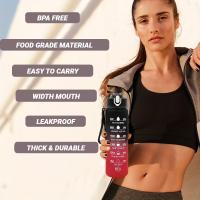 Botella Deportiva De 800ML Con Escala Y Cierre Hermético Para Viajes Y Fitness Plástico Resistente a Derrames Para Beber - details 3