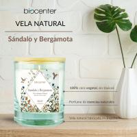 BIOCENTER Vela natural de cera de soja - SÁNDALO Y BERGAMOTA - 200 g - details 0