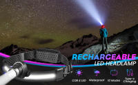 Linterna Frontal LED 100000 Lumens Con Sensor COB XPE+COB Para Camping Pesca Y Running Luz Fuerte Antipolvo Para Exteriores - details 0