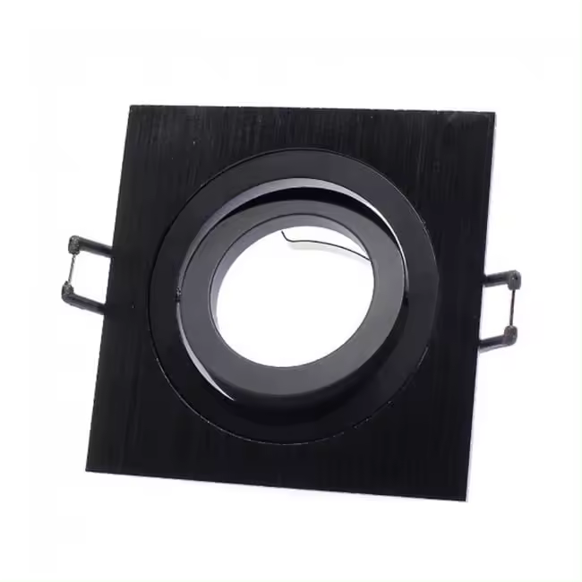 Wonderlamp Foco empotrable classic cuadrado negro - 1